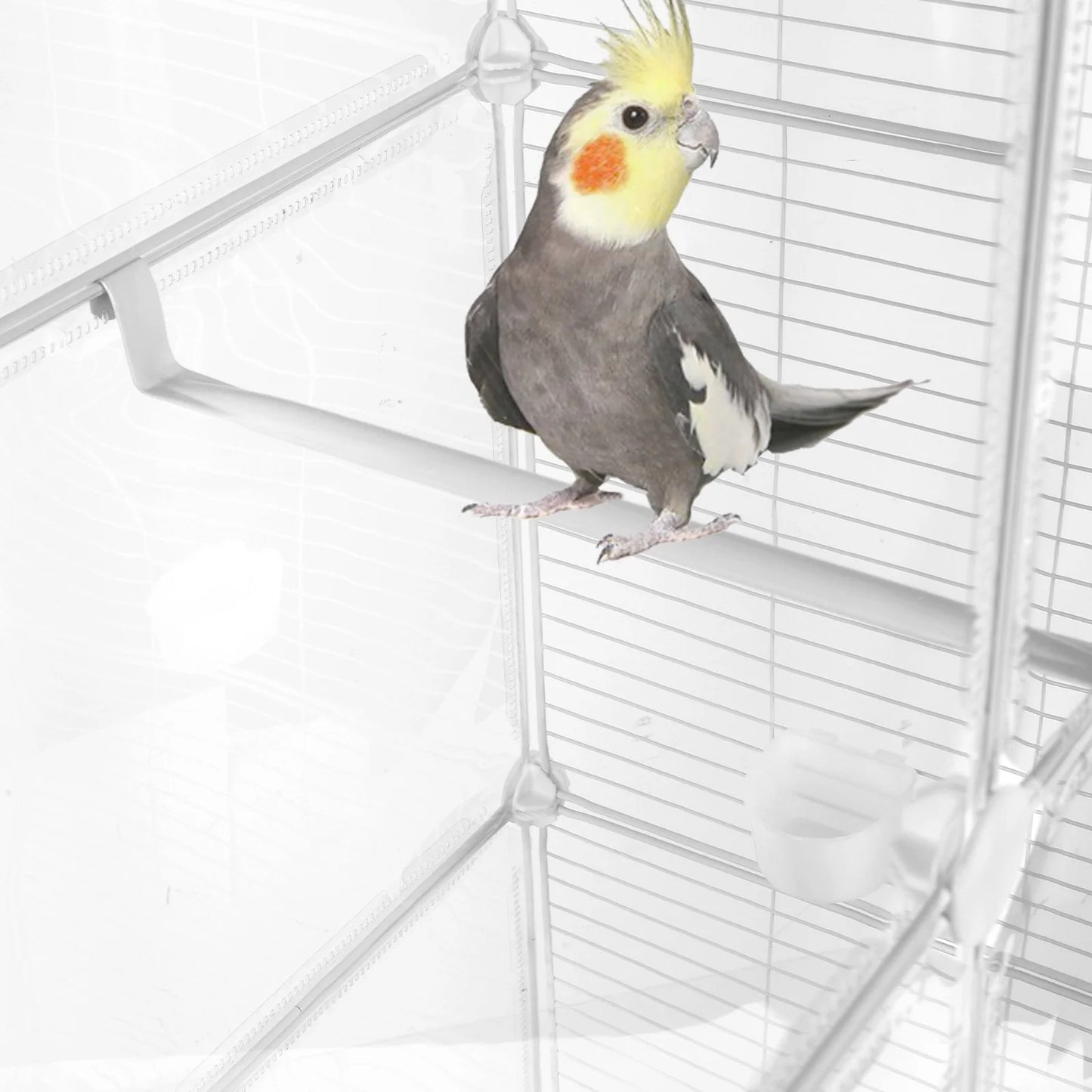 Large Bird Cage Multi Level Aviary With Removable Tray Parrot