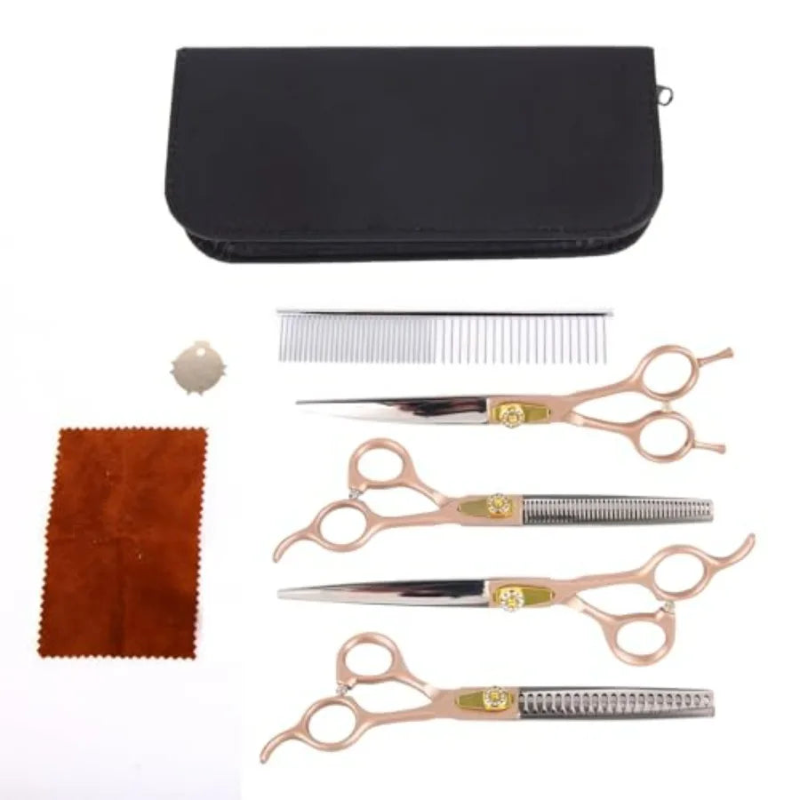Hign-concerned Six-In-One Dog Grooming Scissors Kit Professional