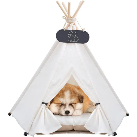 Pet Teepee Tent for Dogs and Cats Washable Cushion
