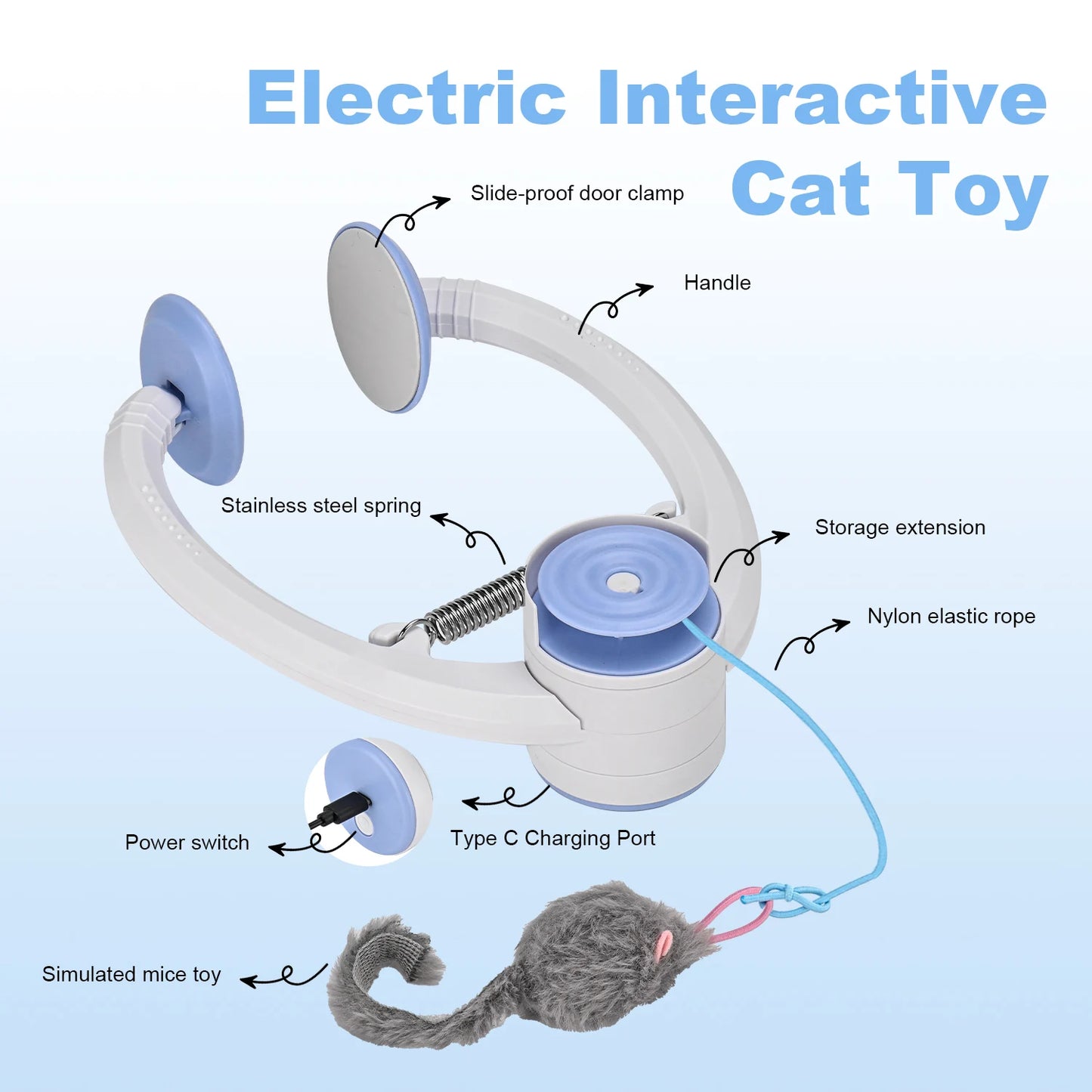 Cityflee Electric Door Hanging Cat Toy USB Rechargeable