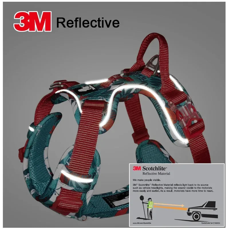 TrueLove Explosion-Proof Dog Harness Camouflage Reflective Nylon
