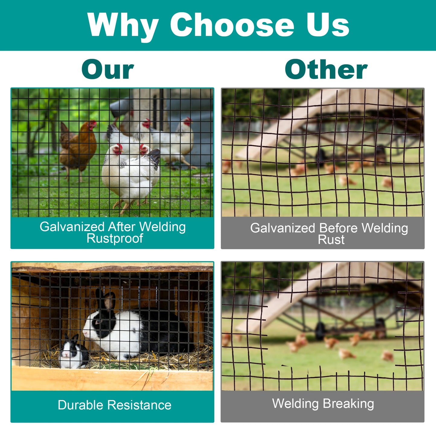 PVC Wire Mesh Roll Hardware Cloth For Poultry Coops