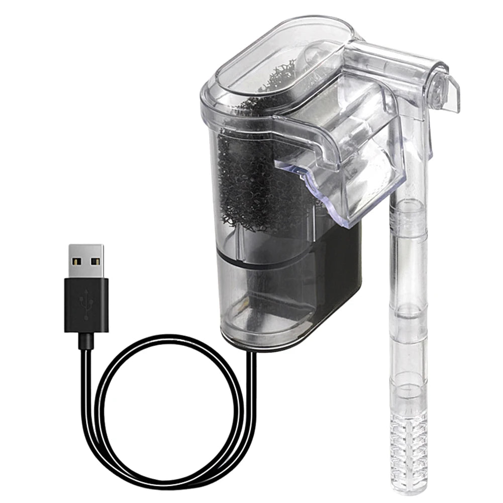 Shunmaii Suspended Hang On Aquarium Filter USB Water Pump