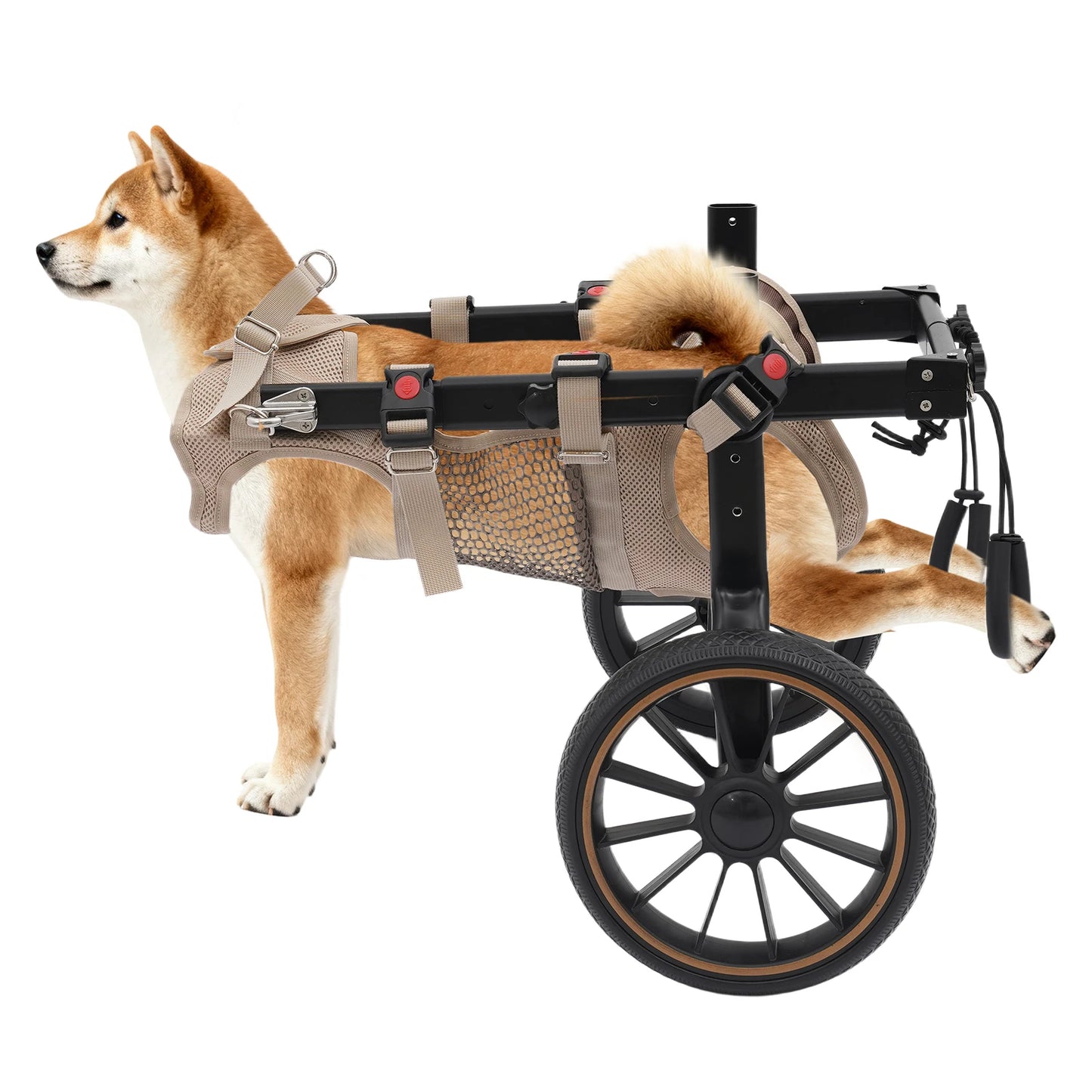 Bymaocar Adjustable Aluminum Dog Wheelchair Supports 65kg Hind Leg Support