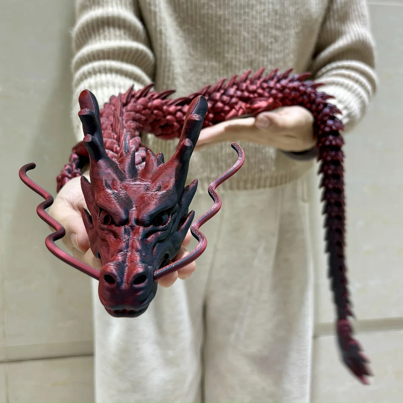 3D Printed Dragon Figurine Ornament For Plants Rockery Aquarium