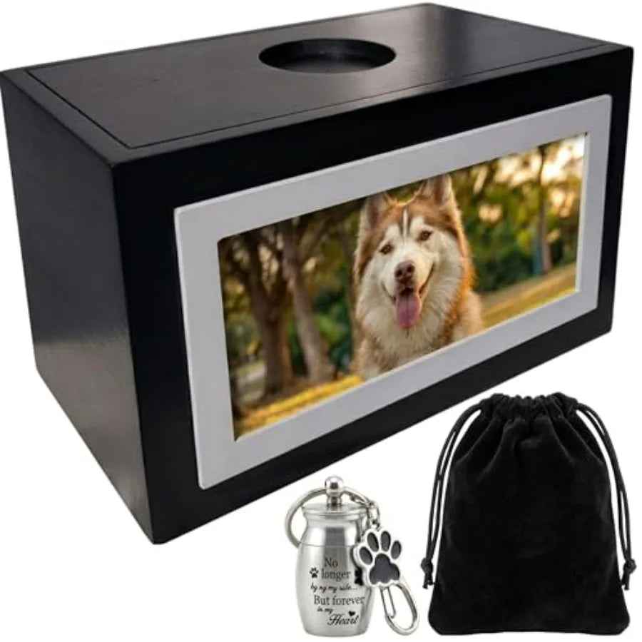 Pet Memorial Dog Urn Set With Photo Frame And Accessories