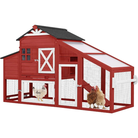 Mobile Chicken Coop On Wheels Expandable Poultry Cage Nest Box