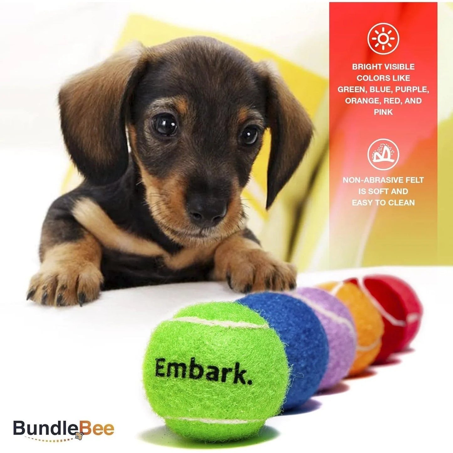 Squeaky Mini Tennis Balls for Small Dogs Training Pack