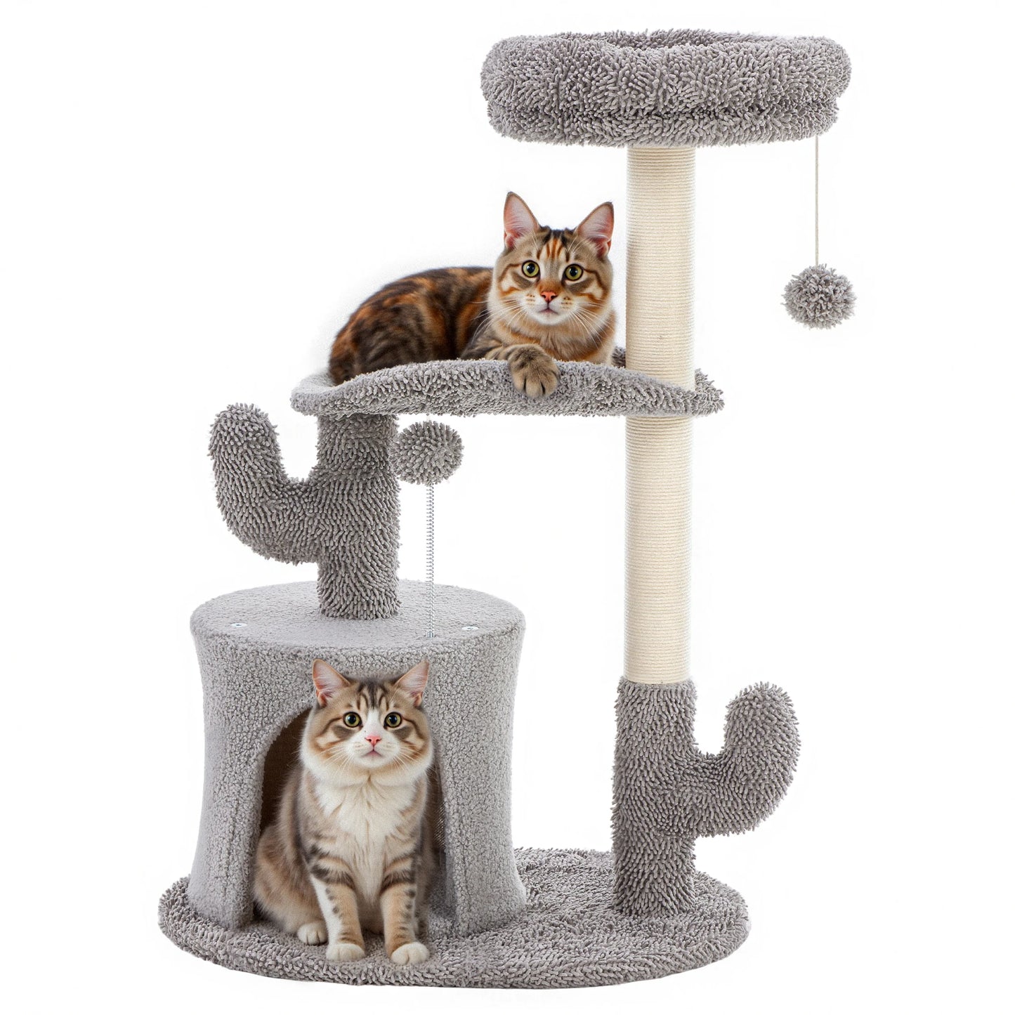 JHK Three Level Cat Tree Tower Indoor Pet Furniture Sisal