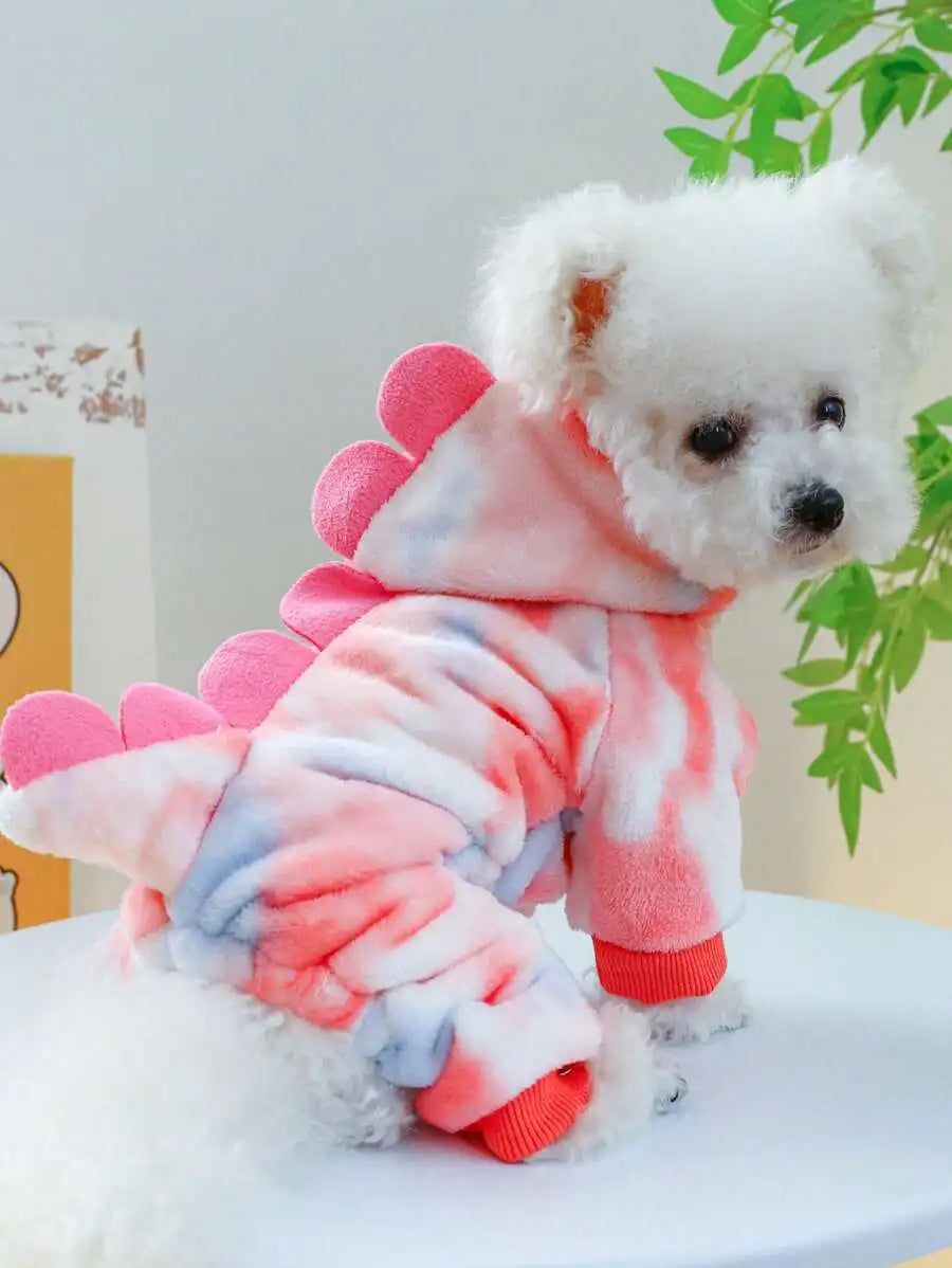 Pet Autumn Winter Dinosaur Transformation Costume For Small Dogs