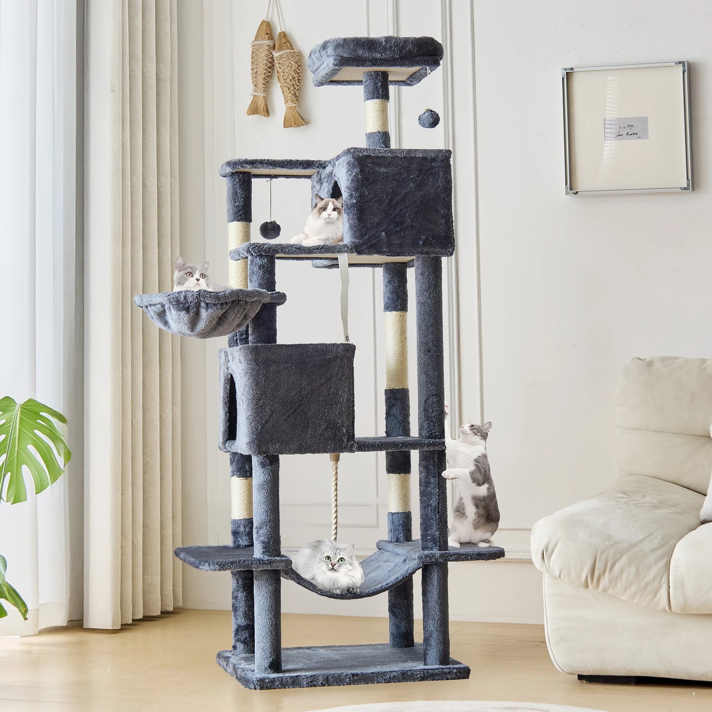 JHK Cat Tree Tower Multi Level Climbing Tower Indoor