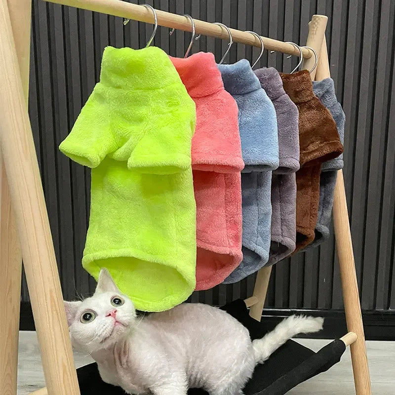 Hairless Sphynx Cat Winter Vest Sweater Warm Thickening