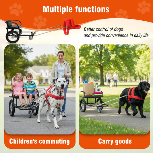 Shunmaii Double Brake Dog Pulling Stroller For Large Dogs