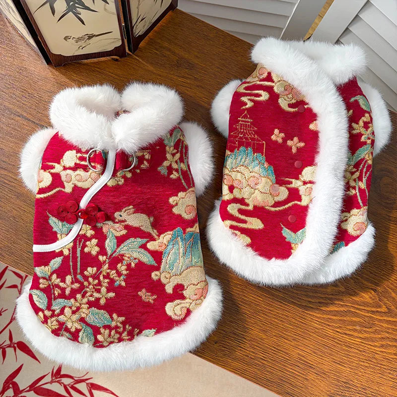 DKSTINYE Velvet Pet Vest For Cat And Dog Winter Wear