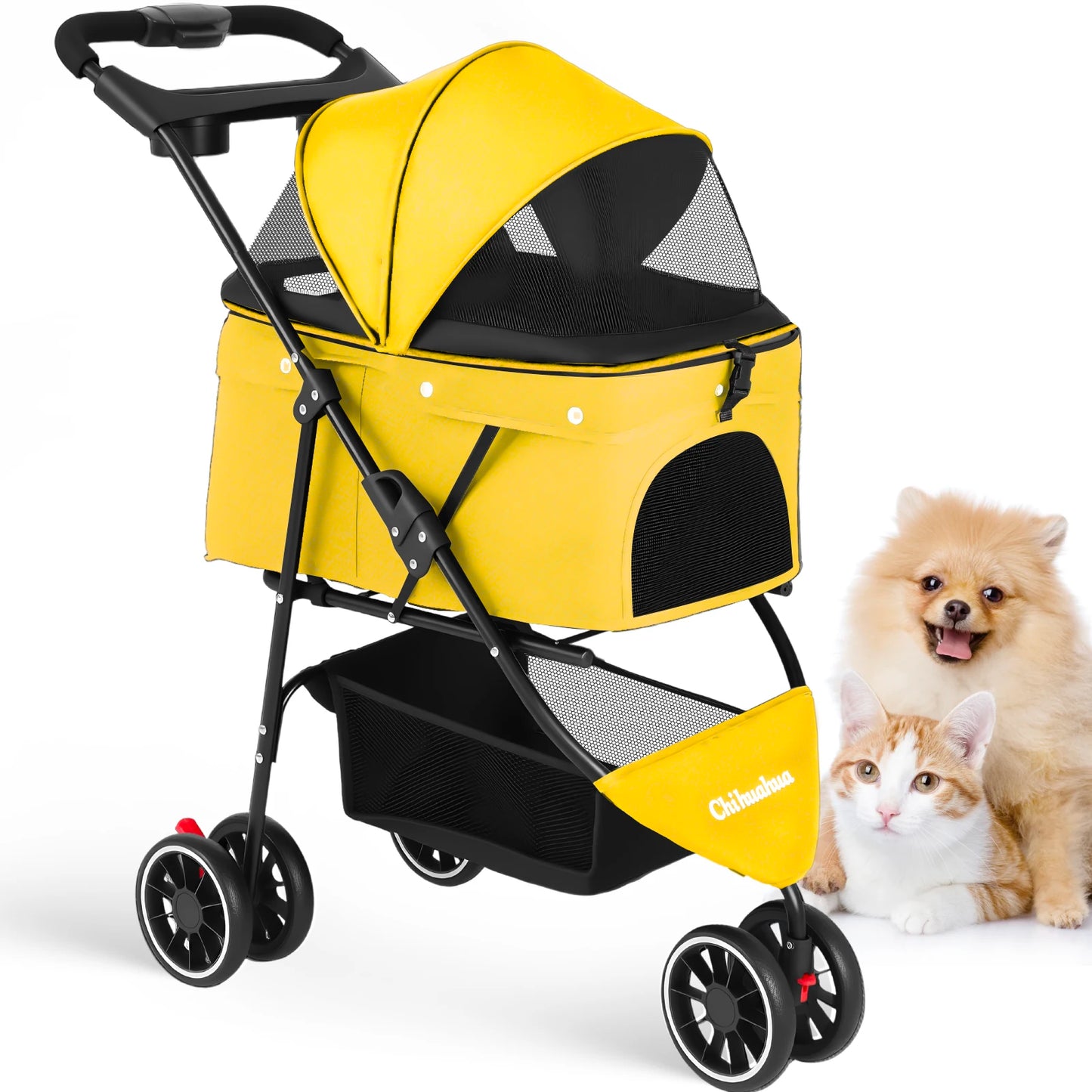Chihuahua Pet Stroller For Small Dogs And Cats Foldable