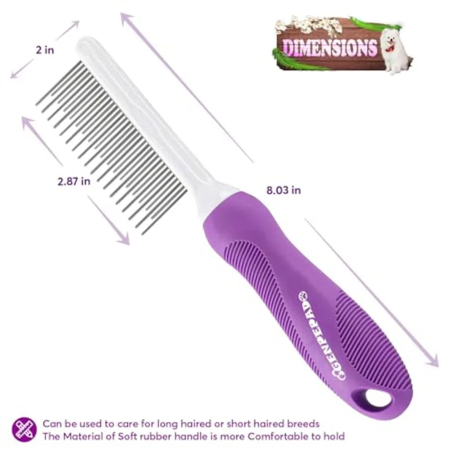 Grooming Comb For Dogs And Cats With Detangling Stainless Teeth