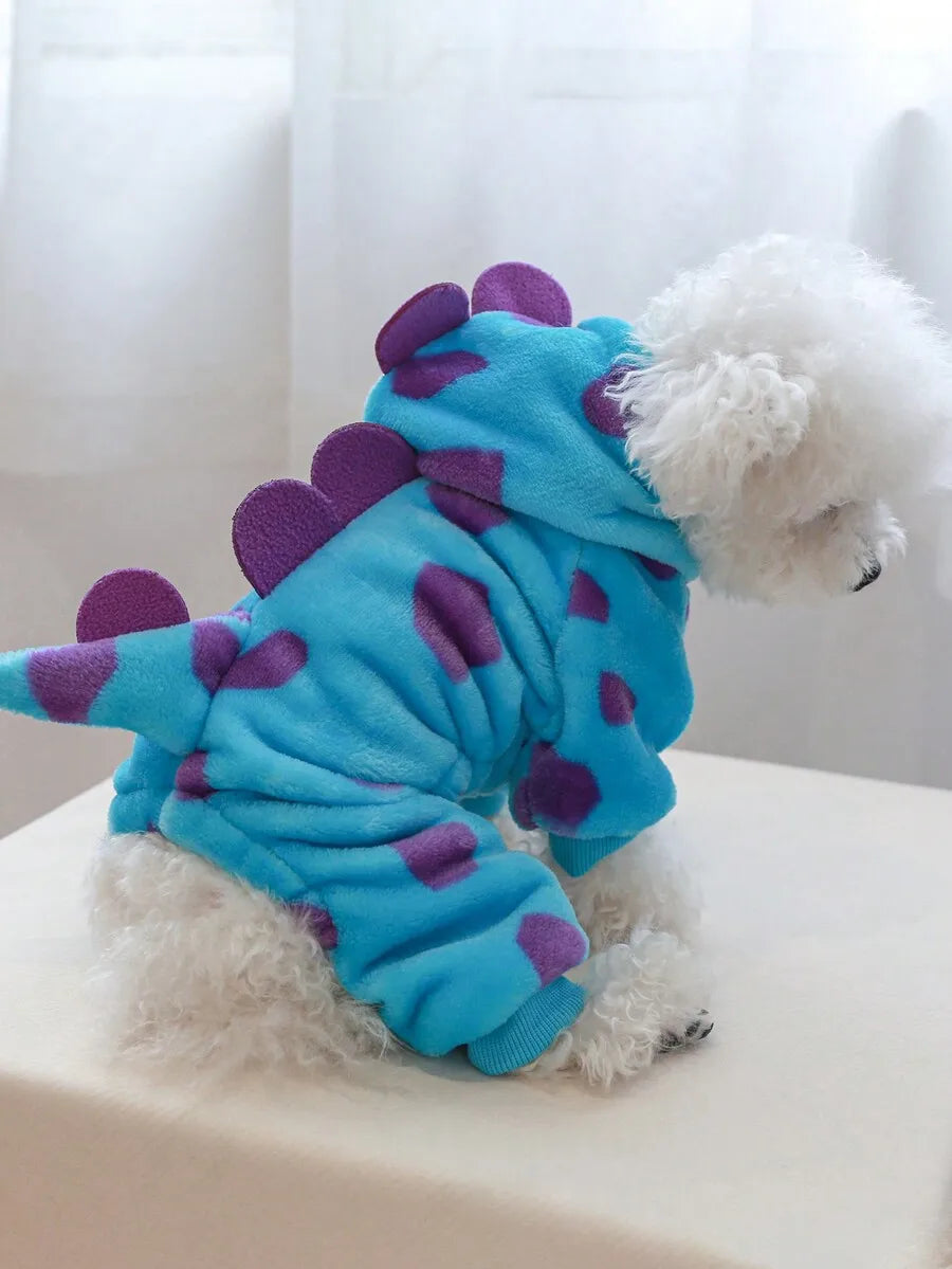 Pet Autumn Winter Dinosaur Transformation Costume For Small Dogs