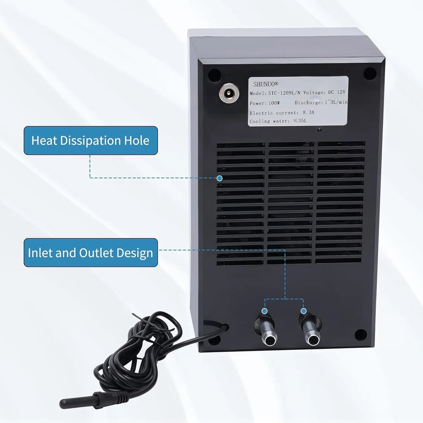 Hign-concerned Aquarium Water Chiller 100W With Digital Thermostat Ultra Quiet