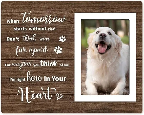 Dog Memorial Picture Frame For Sympathy And Remembrance Gifts