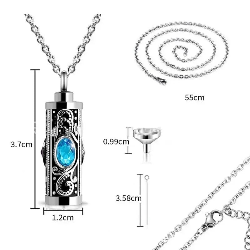 Stainless Steel Pet Ashes Memorial Necklace Pendant