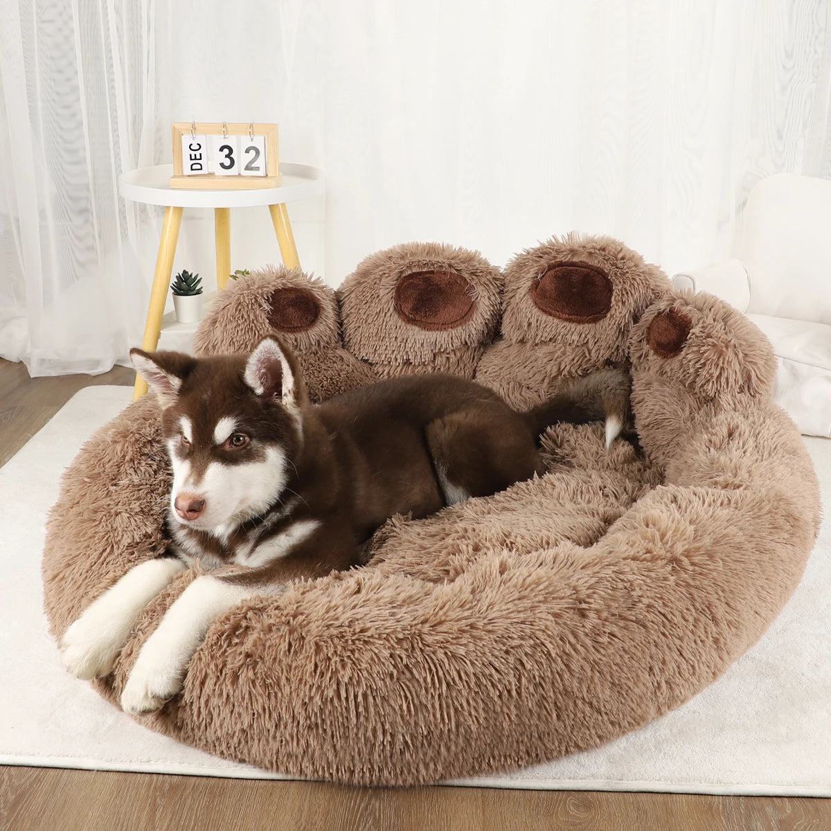 Winter Warm Fluffy Dog Bed For Pets Soft Kennel Mat