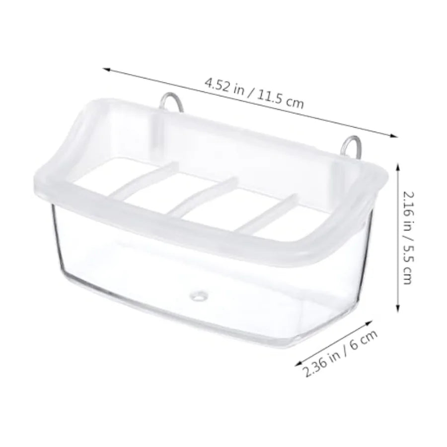 Bird Feeders for Cage Clear Hanging Parrot Parakeet Food Containers