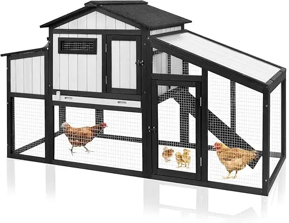 TANGXU Wooden Chicken Coop And Run Nesting Box For 1 To 2 Chickens Backyard