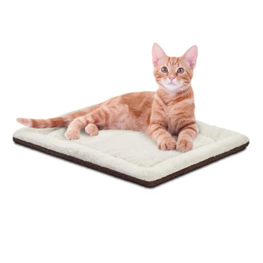 Self-Warming Cat Bed Pad With Reversible Heating Mat