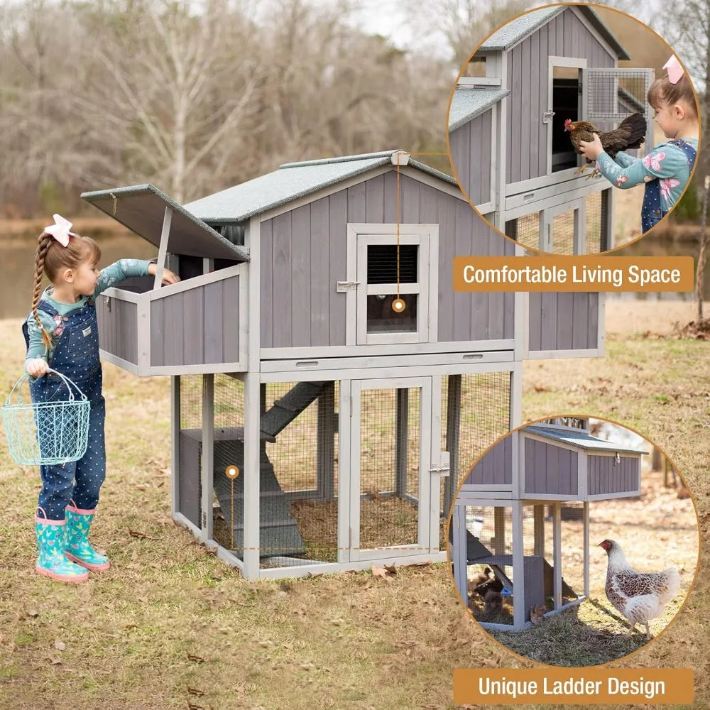 TANGXU Folding Chicken Coop Outdoor Hen House for 4-6 Chickens
