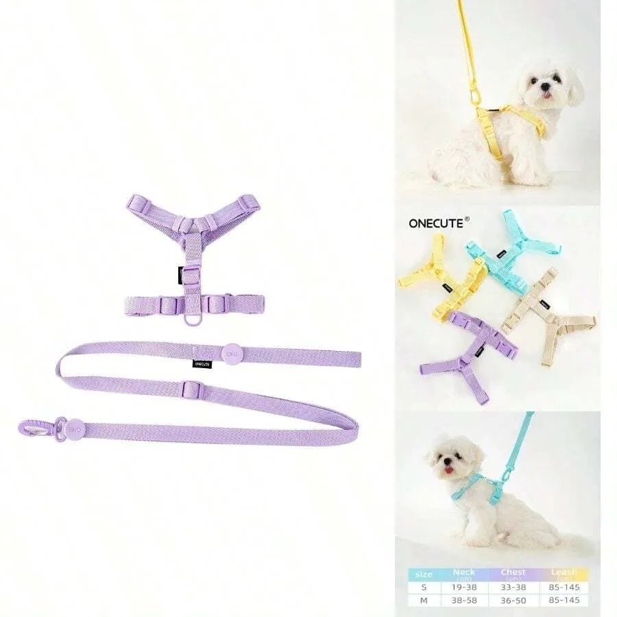 Adjustable Dog Harness and Leash Set Reflective for Small Dogs