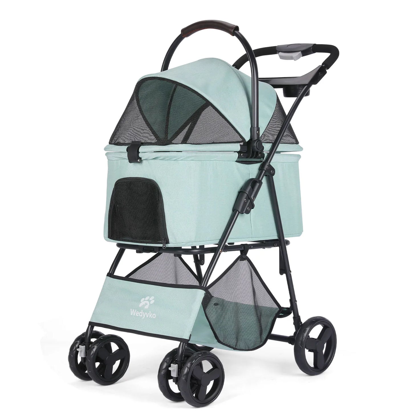 3 In 1 Pet Stroller With Removable Carrier Dogs Cats