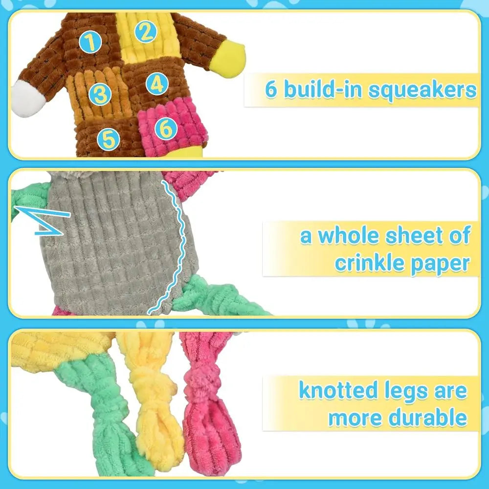 5 Pack Squeaky Dog Toys Bundle Crinkle Toys For Dogs