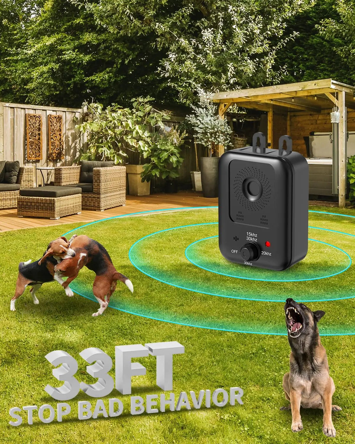 PetEdu Automatic Ultrasonic Outdoor Indoor Anti Bark Device For Dogs