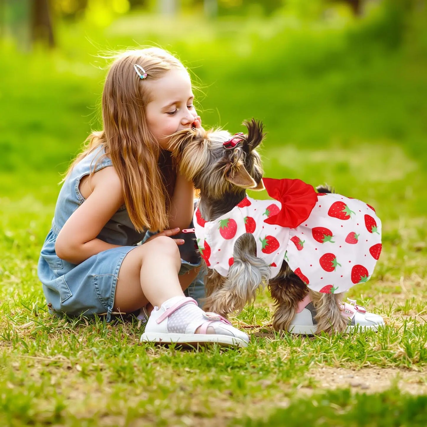 5 Pack Floral Bowknot Dog Dresses For Small Dogs Summer