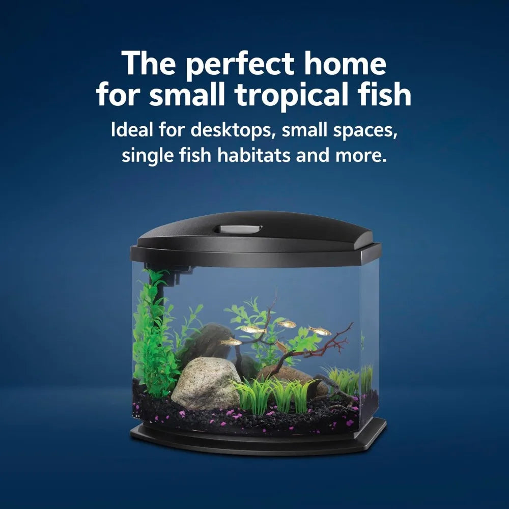 Compact Desktop Aquarium Starter Kit for Betta and Small Fish