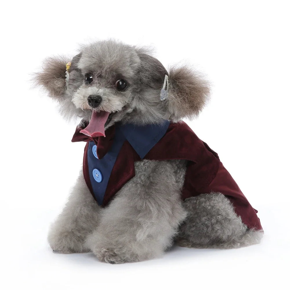 NONECN Christmas Dog Costume Wedding Tuxedo for Pets