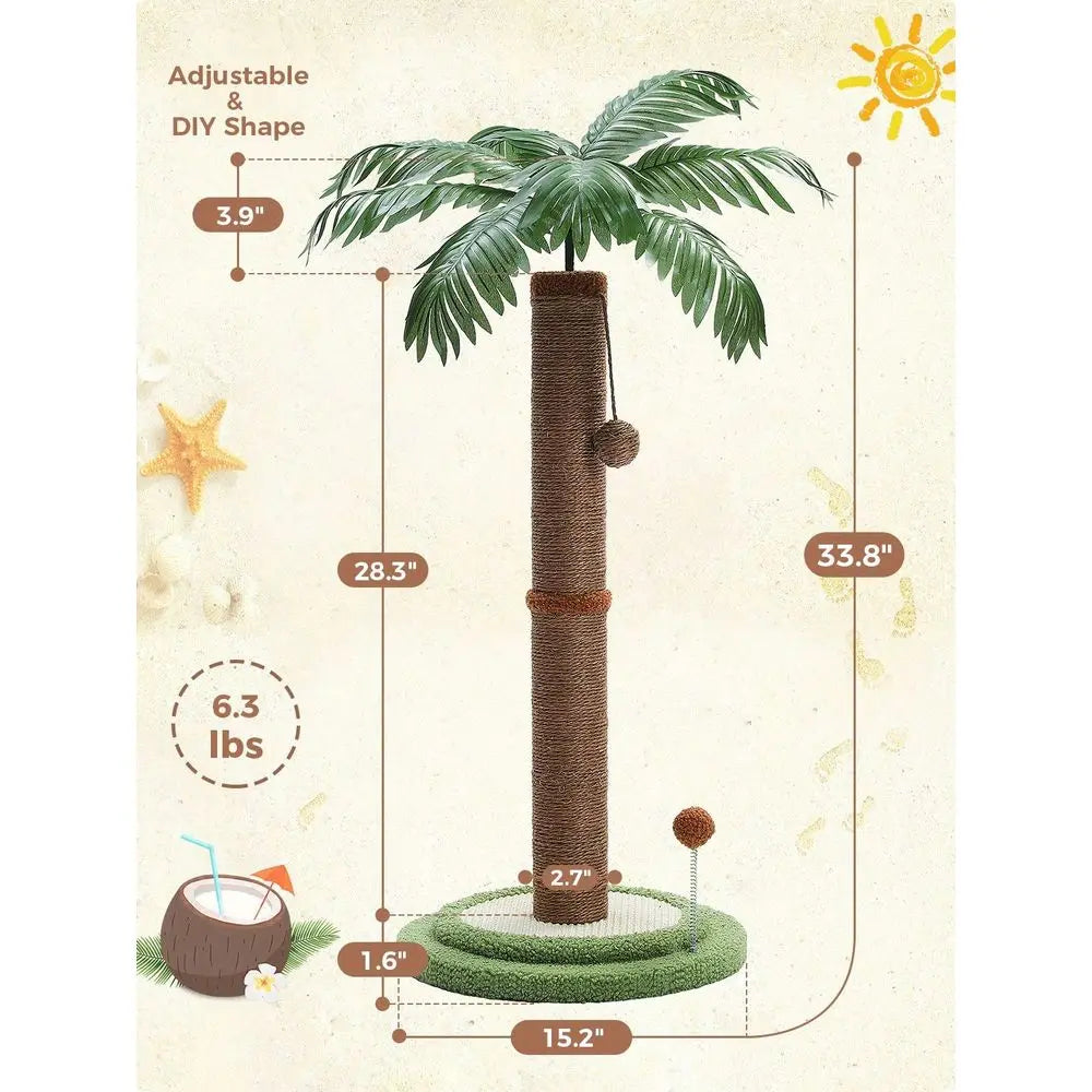 XMSJ Cactus Cat Tree For Indoor Cats With Scratching Post