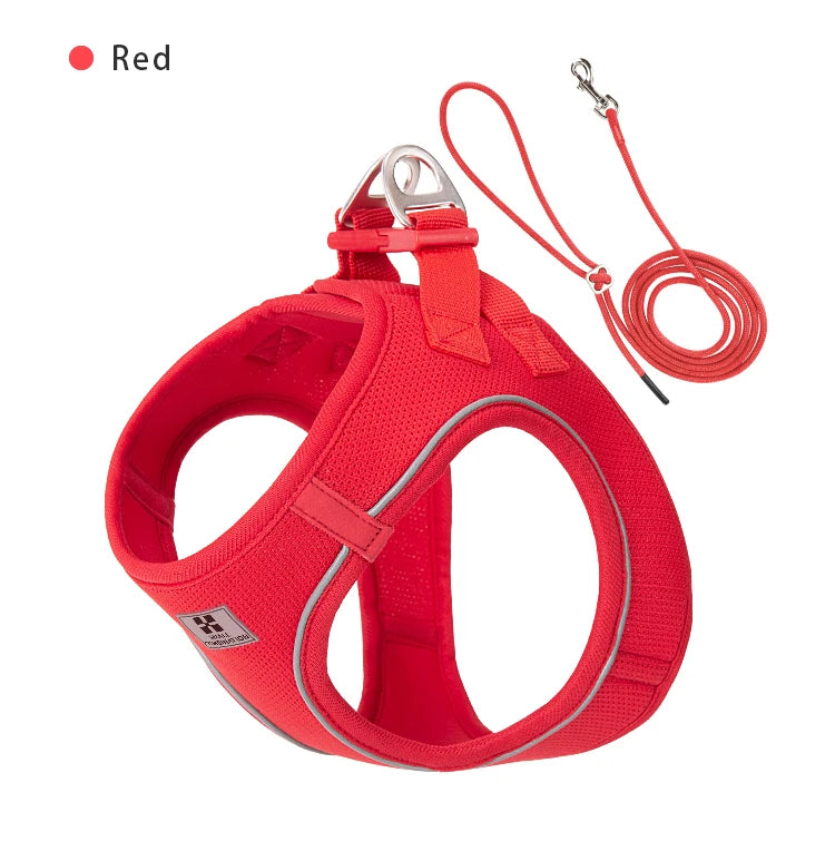 Adjustable Reflective Dog Harness Leash Set For Pets