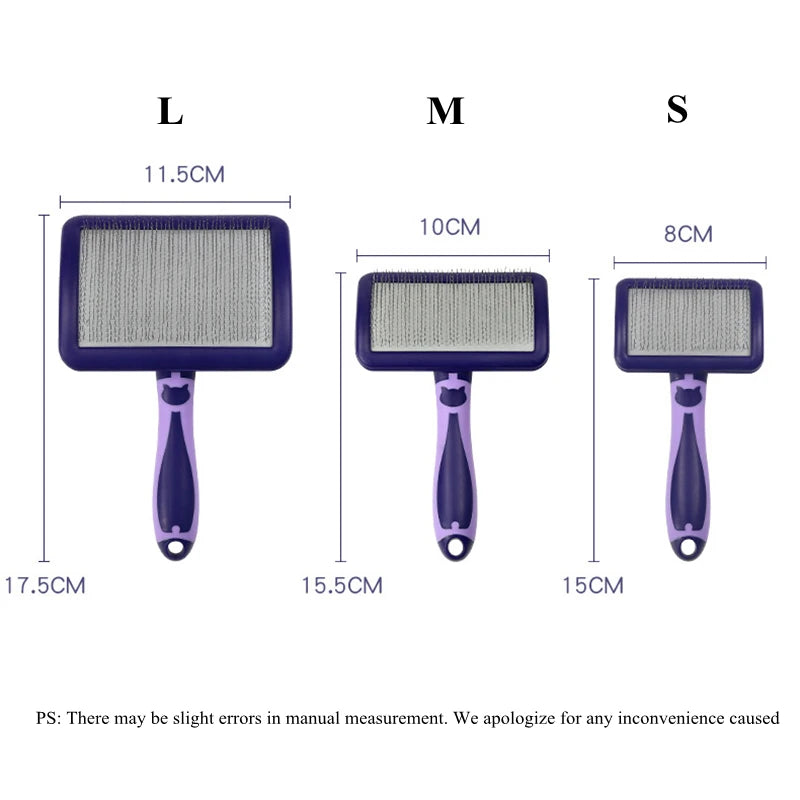 Dog Grooming Brush Stainless Steel Comb For Pets Hair Removal Massage