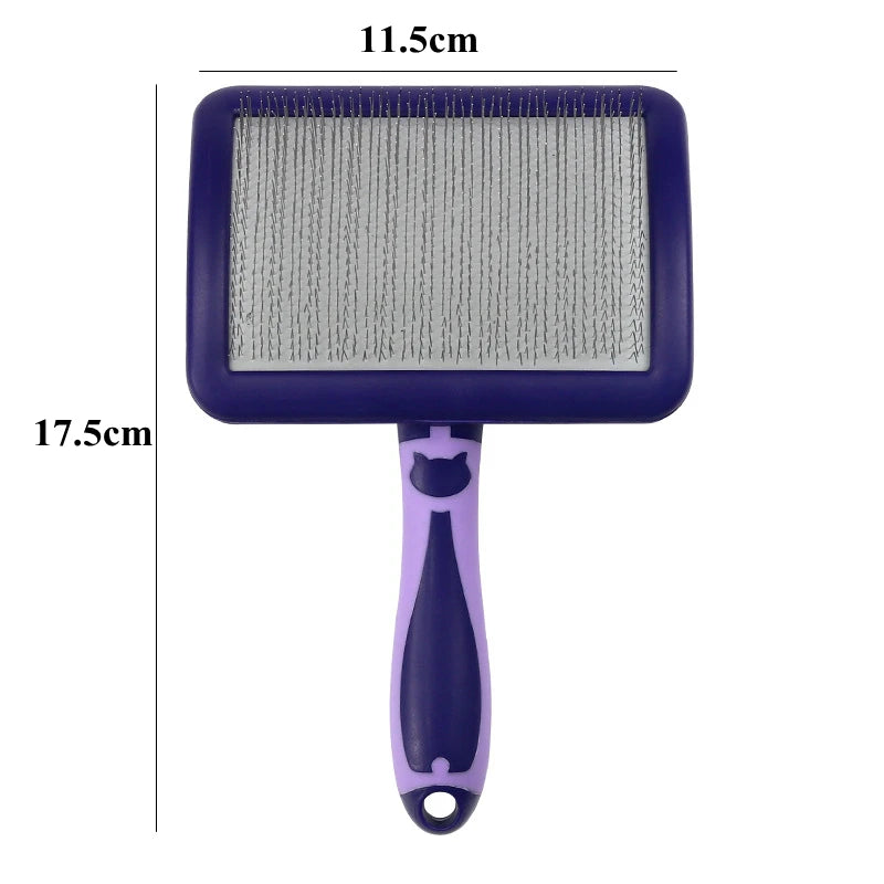 Dog Grooming Brush Stainless Steel Comb For Pets Hair Removal Massage