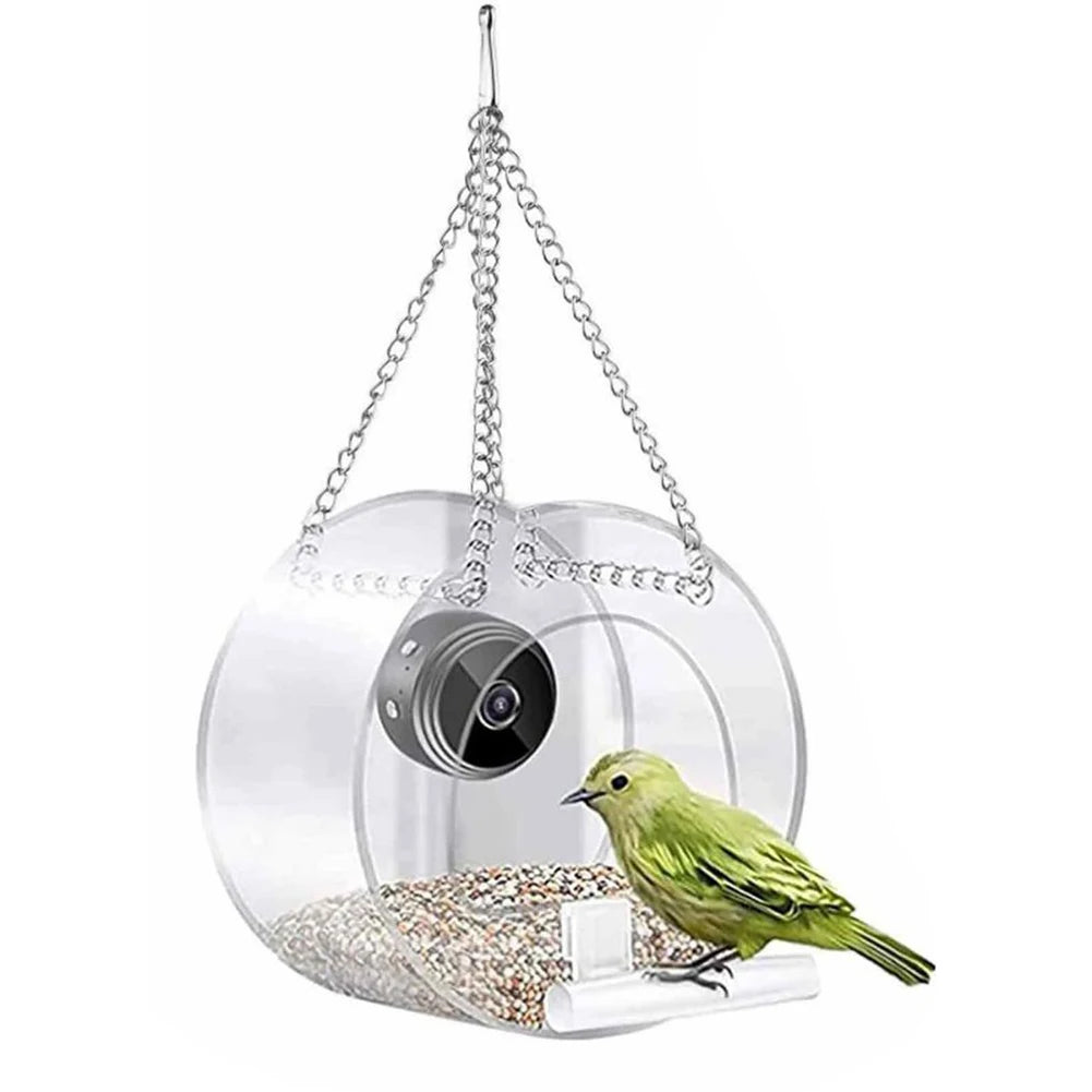 Feature Transparent Smart Bird House Feeder With Camera