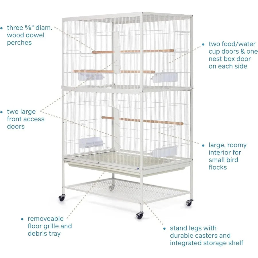 Guangdong Wrought Iron Flight Cage With Stand For Pet Birds