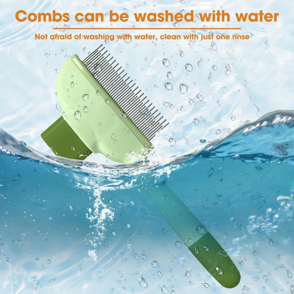 Deshedding Brush For Dogs And Cats With Stainless Steel Teeth