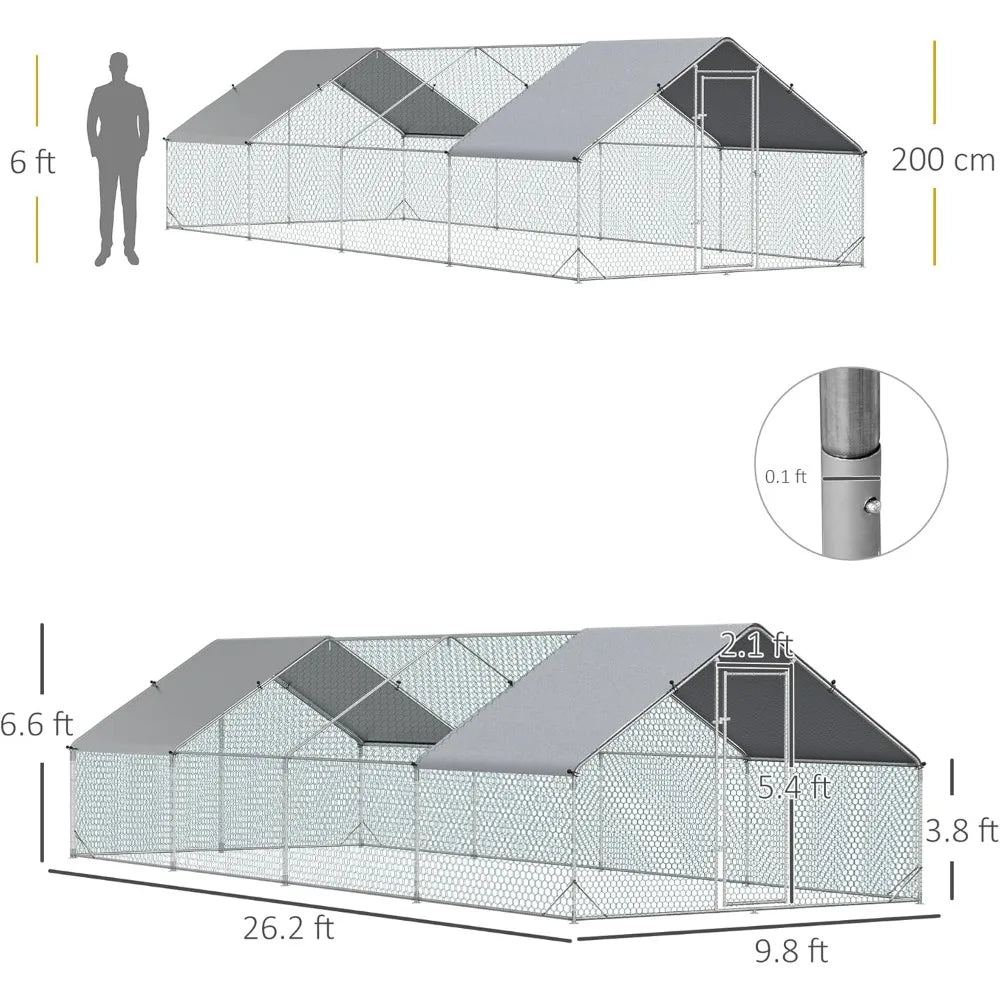 TANGXU Walkin Chicken Coop With Waterproof UV Cover