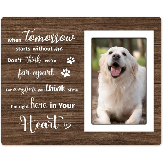 Dog Memorial Picture Frame For Sympathy And Remembrance Gifts