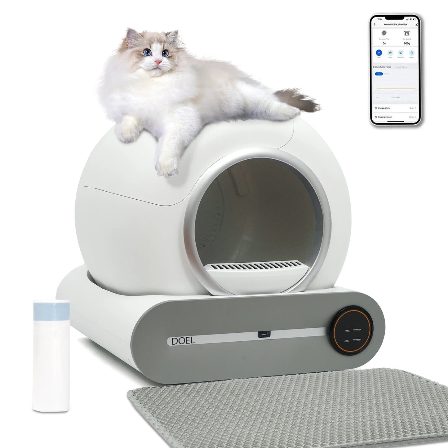 DOEL Self Cleaning Automatic Cat Litter Box With App WiFi