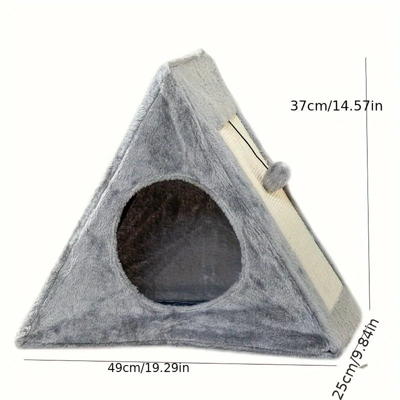 Zhejiang PremiumQuality Ultracozy Cat Bed With Plush BallToy ScratchingBoard Deluxe