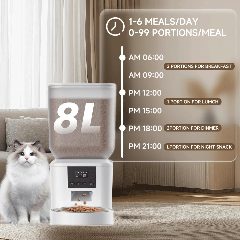 Nityers Cat Feeder With Key Control And Voice Recorder
