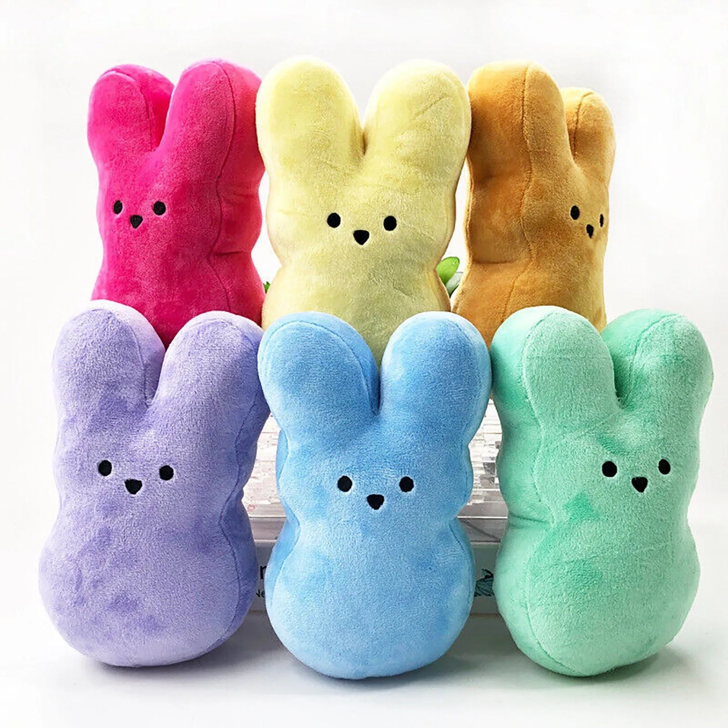 Set of 7 Plush Rabbit Toys for Pets Durable Polyester