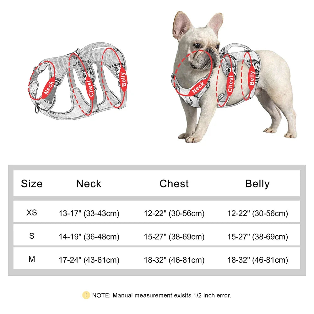 Reflective Nylon Dog Harness With Handle Adjustable Vest